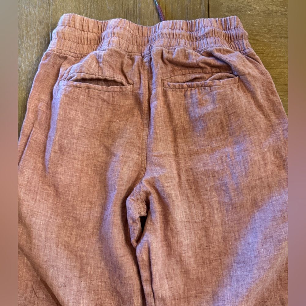 Athleta Pink Drawstring Linen Pants - Picture 8 of 8